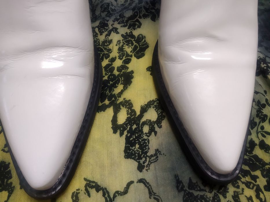 Botki Mango Białe kowbojki damskie rozmiar 40/39 skóra Mango Portugal