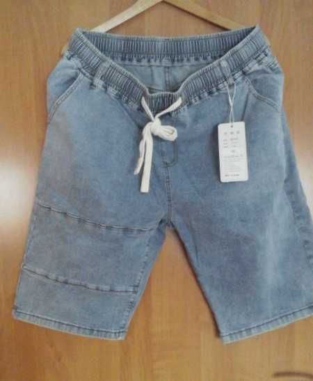 spodnie jeansowe męskie do kolan -nowe XL