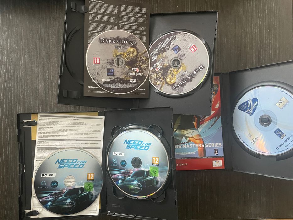 Zestaw 3 gier PC: Need for Speed, Darksiders, Tennis Masters Series