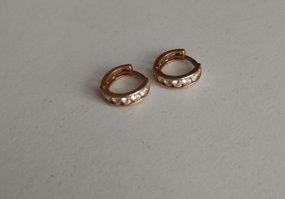 Золоті сережки для дівчинки, розмір 0