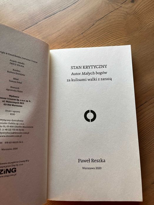 Stan krytyczny Czerwone i Czarne Paweł Piotr Reszka Rok wydania: 2020