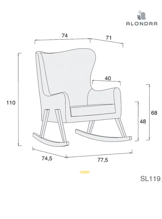 Cadeirão de amamentação Alondra Glam