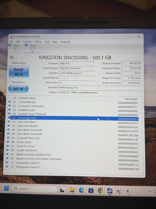 SSD SK hynix BC511 512GB NVMe M.2 PCIe Gen3 x4