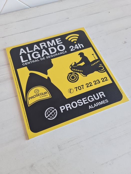 Placa de Alarme PROSEGUR Dissuasora Anti Roubo Assalto Casa Aviso