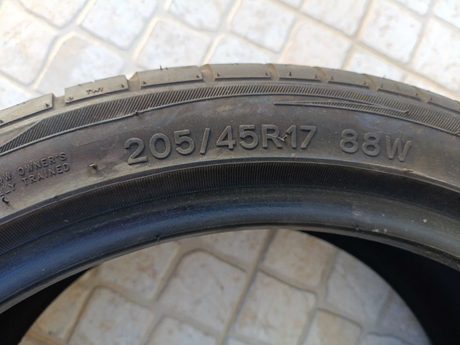 Pneus 205 / 45 / 17