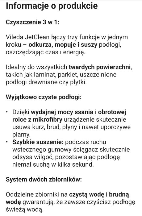 Odkurzacz 3w1 Vileda