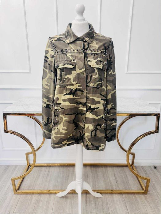 Elegancka kurtka w kolorze zielonym - rozmiar M (Zara)