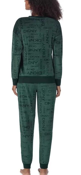 Монограмний велюровий смарагдовий костюм DKNY S ідеальний стан