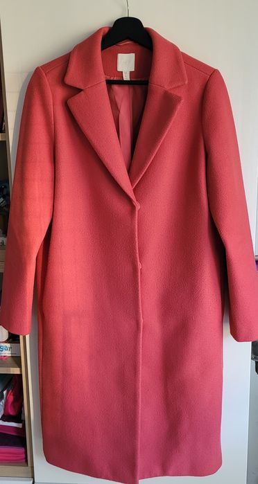 Płaszcz H&M,  roz 38, różowy