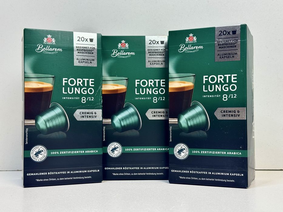 Кава в капсулах Bellarom Forte Lungo 8/12, 20 капсул