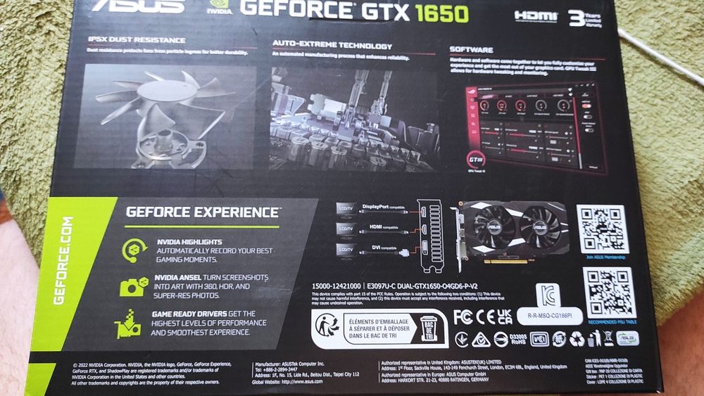 Продам видео карту 1650 4gb