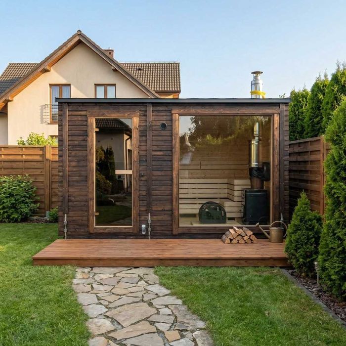 Sauna Ogrodowa LOFT OD RĘKI 4 m PANORAMA