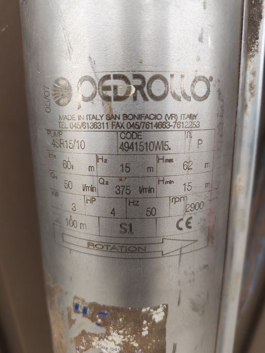 Pompa głębinowa Pedrollo 4SR15/10