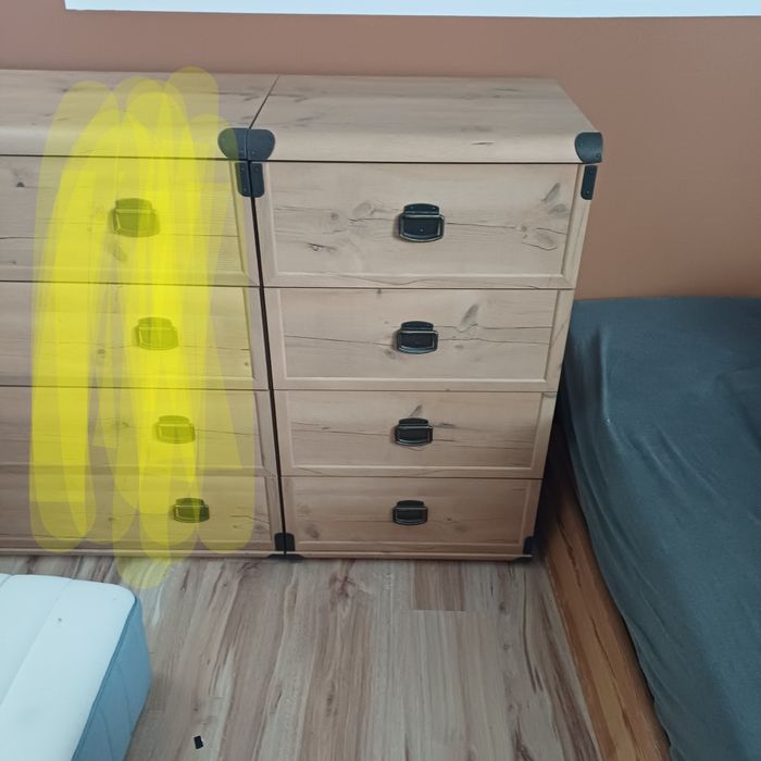 Zestaw mebli szafa biurko komoda Indiana brw