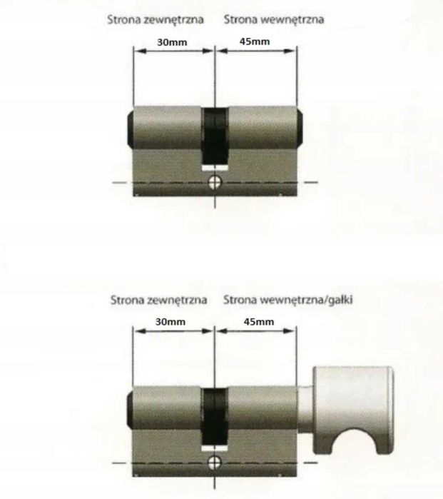 komplet wkładek WILKA 30/45 + 30/45G srebrna