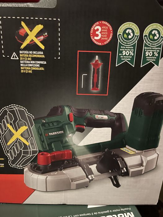 Serra de fita Parkside 20v