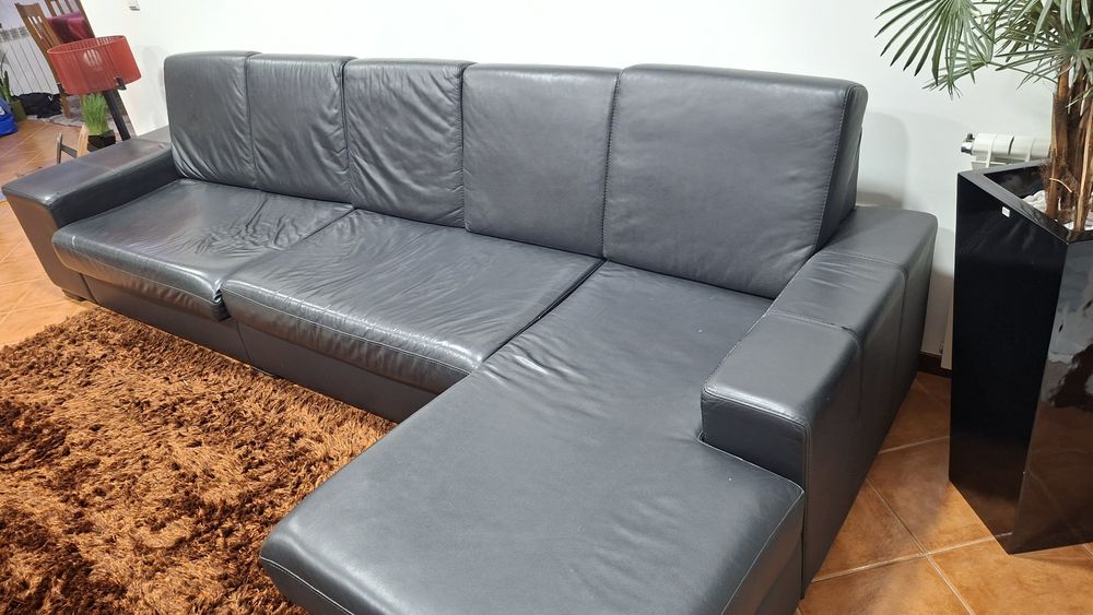 Sofá em Pele 3,50 m - Conforto XXL