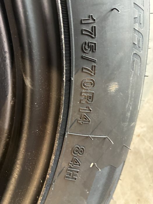 Jante ferro R14 5.5J -ET39 -4x100, com pneus 175/70R14
