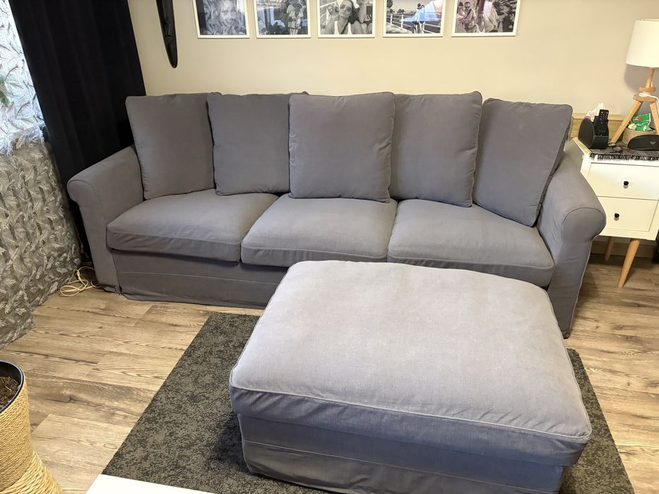 Sofa GRÖNLID z dużą pufą