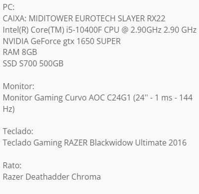 Setup Gaming - Com várias acessórios