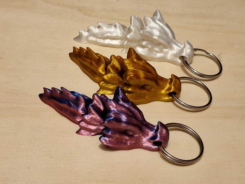 porta chaves drgão imprimido 3d