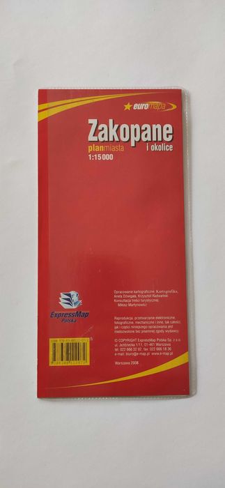 Zakopane i okolice plan miasta 1:15 000 Praca zbiorowa