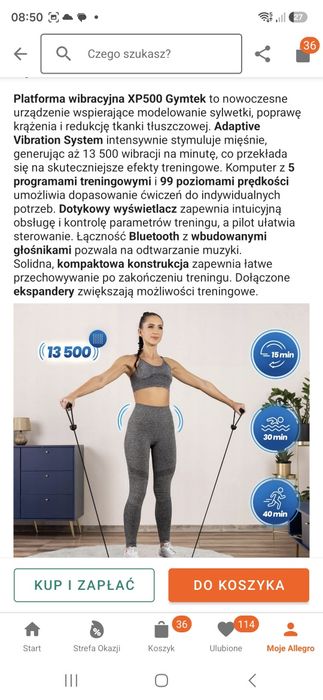 Platforma wibracyjna gymtek xp500