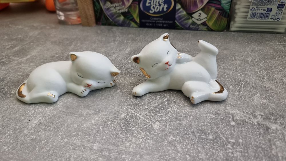 Статуэтки коты, котики, котята 2шт каждый по 10см