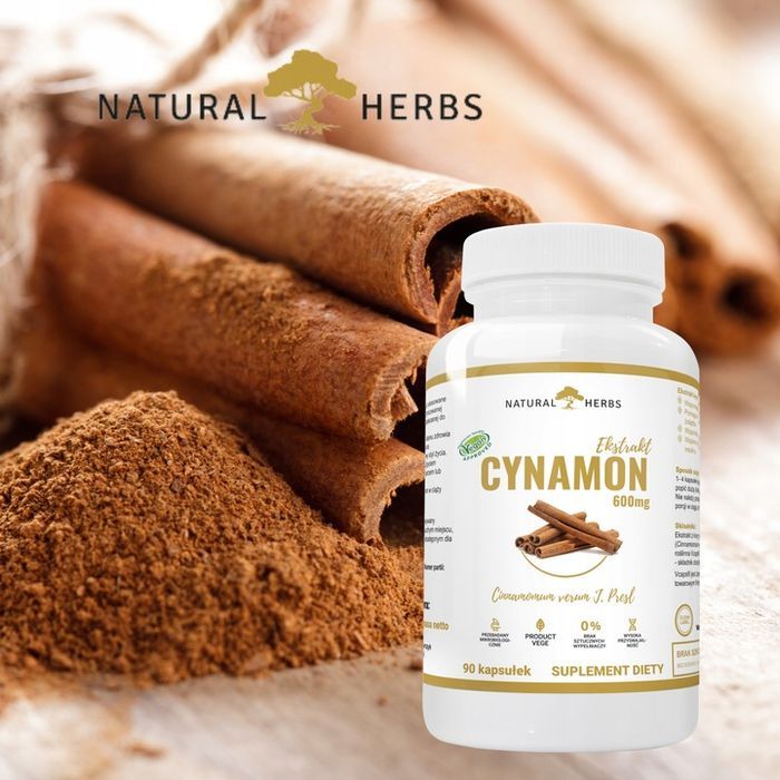 Cynamon Cejloński Ekstarkt 600mg Cukier Glukoza 90