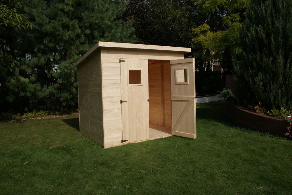 OD RĘKI domek panelowy narzędziowy świerk 2,2x1,9 2x2 płaski dach