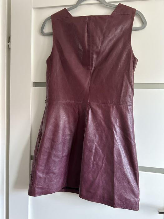 Blacky dress berlin skórzana sukienka pudrowy fiolet