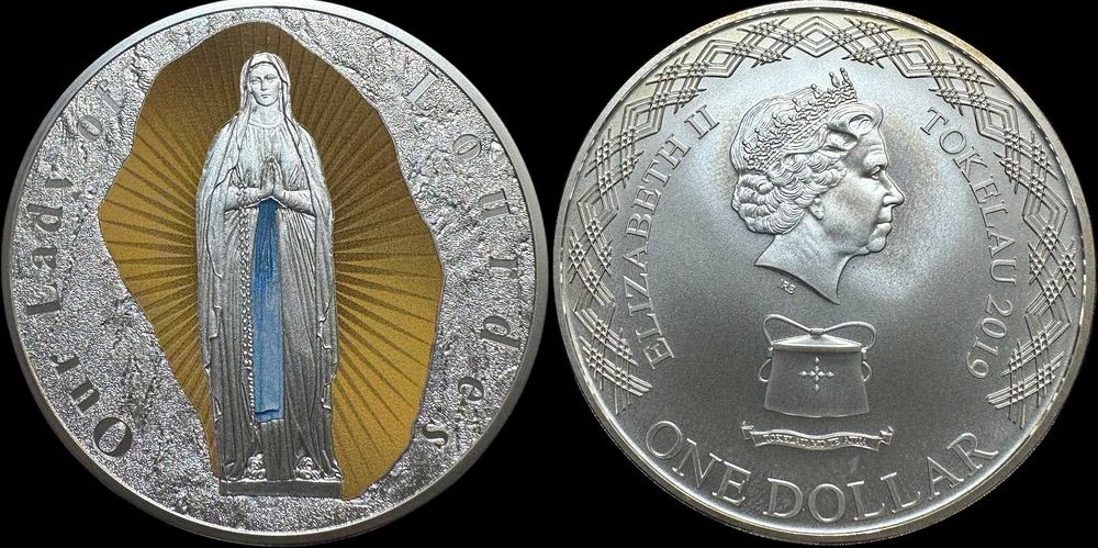 1 Dollar - 2019 - Tokelau - Nossa Senhora de Lourdes