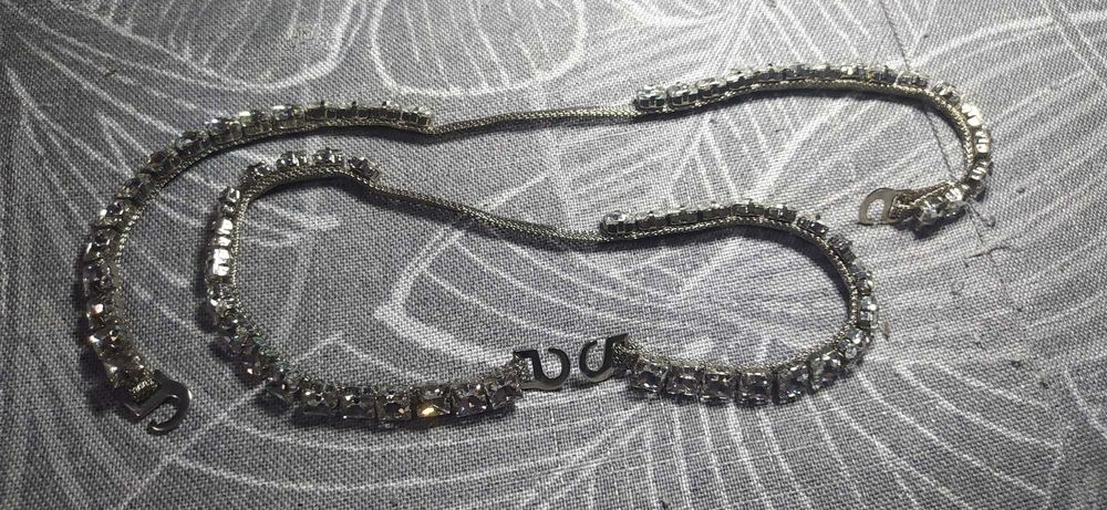 декоративные ремешки со стразами на металлической сетке 2 шт