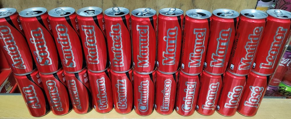 Latas coca cola com nomes. Espanha e Portugal. Vendo ou troco