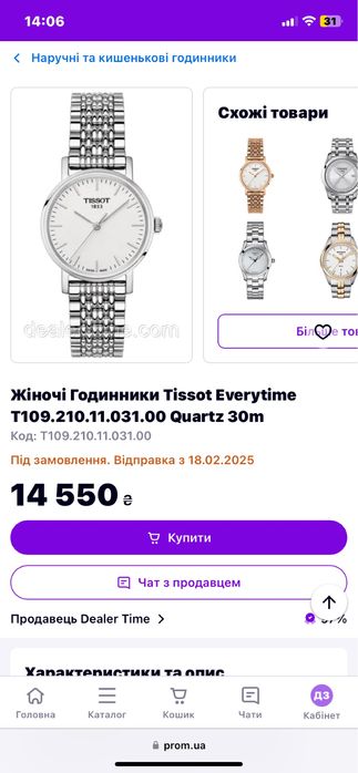 Часы тисот женские