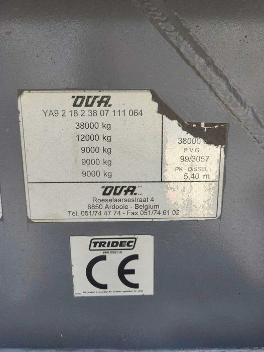 Напівпричіп цистерна харчова OVA 2008р. ПДВ молоковоз олія 29000л ПДВ