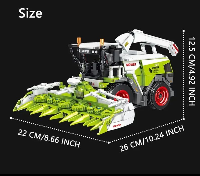 Конструктор трактор,бульдозер, комбайн (+1000деталей)