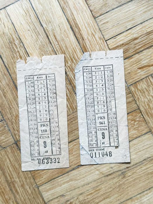 Archiwalne bilety PKS – 2 Sztuki