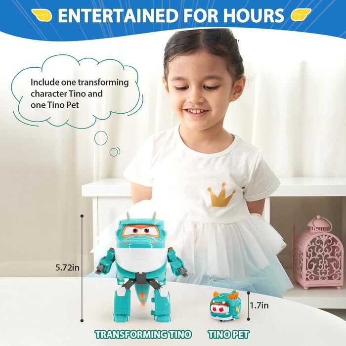 Super Wings Transformacja Tino & Pet