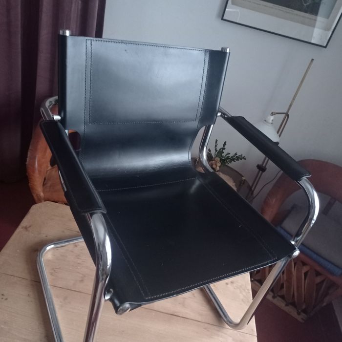 Fotele krzesła skórzane Bauhaus 2szt