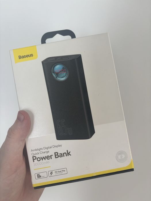 Повербанк (Powerbank) Baseus Amblight Digital Display Quick Charge 65W 30000mAh