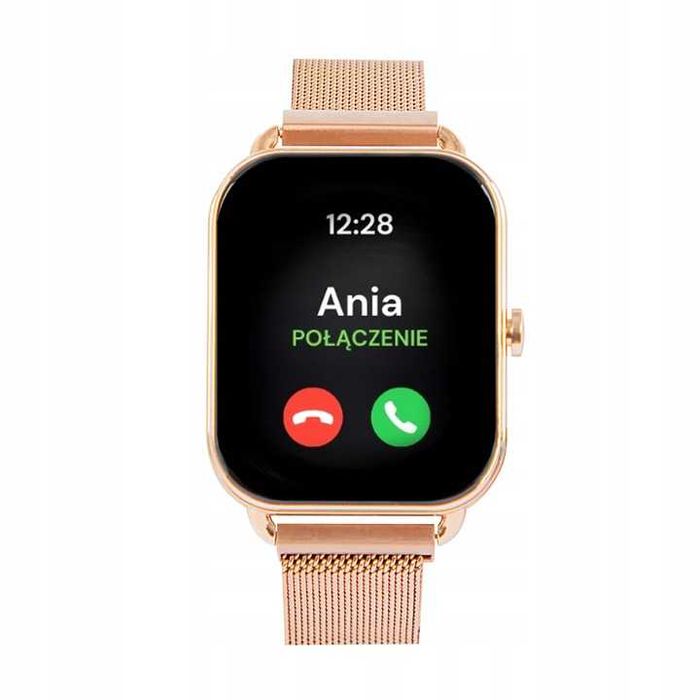 DLA KOBIET Dziewczyn Smartwatch dwie opaski różowy i złoty Prezent PL