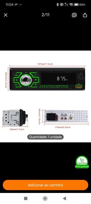 Som automotivo com Bluetooth LACRADO
