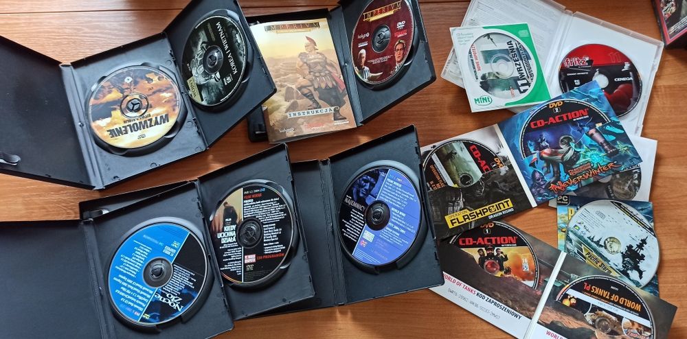 Filmy DVD DVHD CD, programy i gry PC