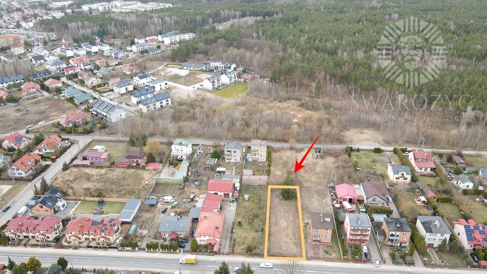 Działka budowlana 848 m² Marki ul.Główna świetna lokalizacja blisko S8
