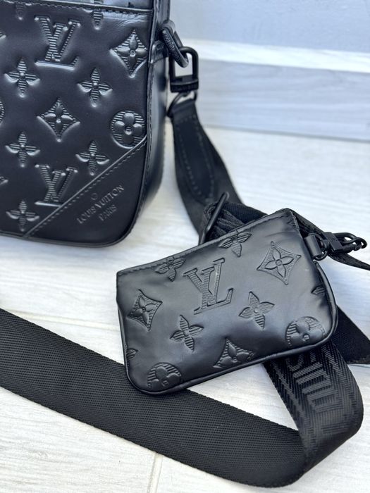 Кожаная мужская сумка через плечо Louis Vuitton