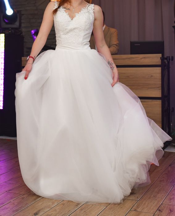 Suknia ślubna 2w1 odpinana spódnica