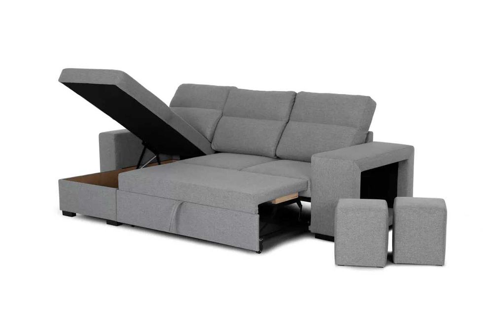 harrison chaise longue reversivel com camisa cinza