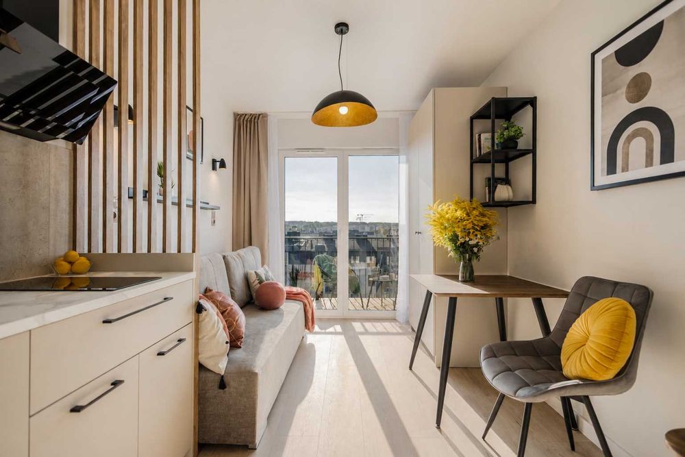 Totalnie NOWE studio/kawalerka PREMIUM z dużym BALKONEM i PIĘKNYM WIDOKIEM, Gdańsk Łostowice, ul. Pastelowa