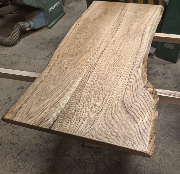 Blat dębowy 138x75x70 Live Edge Dekoracyjny wysyłka